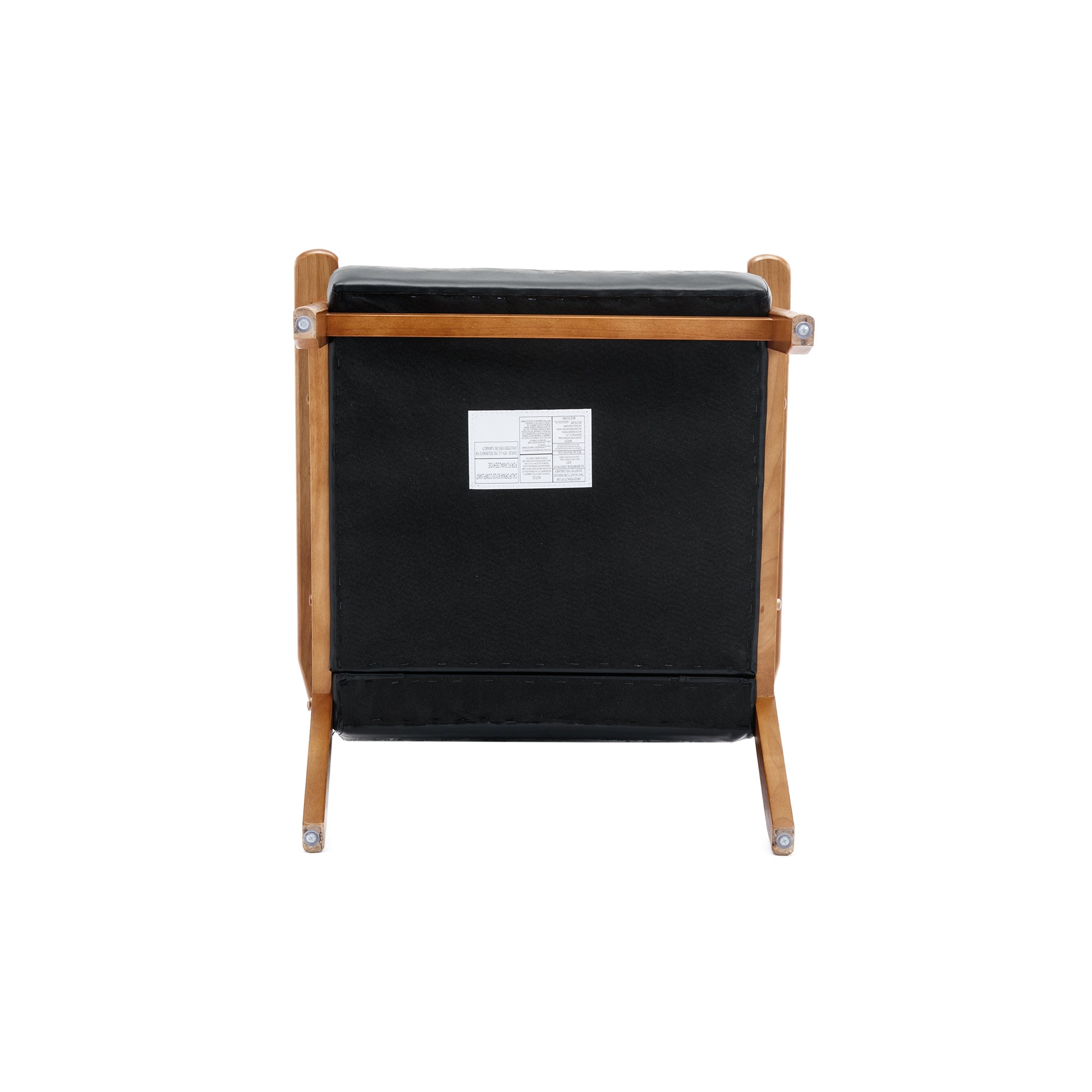 Accent Chairs Set Of 2 With Side Table, Mid Century Modern Accent Chair, Wood And Fabric Armchairs Side Chair, Lounge Reading Comfy Arm Chair For Living Room, Bedroom, Office Black Pu Pu Leather
