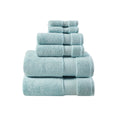 1000Gsm 100% Cotton 6 Piece Towel Set Blue Cotton