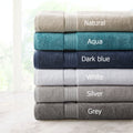 100% Cotton Bath Sheet Antimicrobial 2 Piece Set Grey Cotton