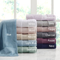 Cotton 6 Piece Bath Towel Set Purple Cotton