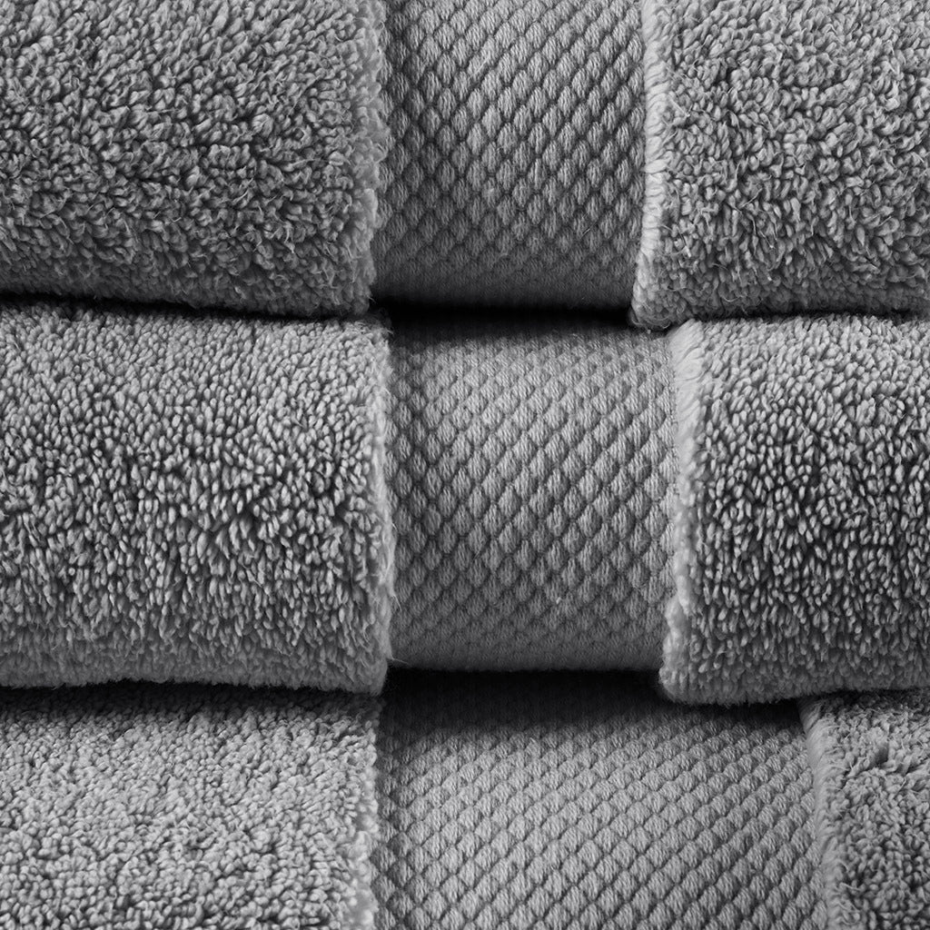 1000Gsm 100% Cotton 6 Piece Towel Set Charcoal Cotton