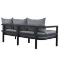 Multi Person Outdoor Steel Sofa Set, Waterproof, Anti Rust And Anti Uv, Suitable For Gardens And Lawns Light Gray Steel