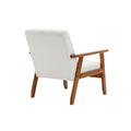 Leisure Chair With Solid Wood Armrest And Feet, Mid Century Modern Accent Chair, For Living Room Bedroom Studio Chair Beige Linen