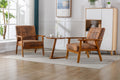 Accent Chairs Set Of 2 With Side Table, Mid Century Modern Accent Chair, Wood And Fabric Armchairs Side Chair, Lounge Reading Comfy Arm Chair For Living Room, Bedroom, Office Coffee Microsuede
