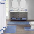 Bath Rug Navy Polyester