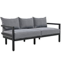 Multi Person Outdoor Steel Sofa Set, Waterproof, Anti Rust And Anti Uv, Suitable For Gardens And Lawns Light Gray Steel