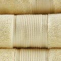 100% Cotton 8 Piece Antimicrobial Towel Set Yellow Cotton