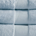 Cotton 6 Piece Bath Towel Set Light Blue Cotton