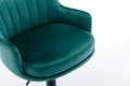 Bar Stools Set Of 2 Adjustable Barstools With Back And Footrest, Counter Height Bar Chairs For Kitchen, Pub Green Green Foam Fabric