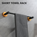 6 Piece Bathroom Towel Rack Set Wall Mount Gold Matte Black Aluminium