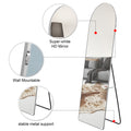 4Rd Generation Silver Aluminum Alloy Metal Frame Arched Wall Mirror, Bathroom Makeup Mirror, Decorative Mirror, Clothing Store, Floor Standing Large Mirror, Wall Mounted. 65 