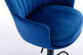 Bar Stools Set Of 2 Adjustable Barstools With Back And Footrest, Counter Height Bar Chairs For Kitchen, Pub Blue Blue Foam Fabric
