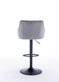 Bar Stools Set Of 2 Adjustable Barstools With Back And Footrest, Counter Height Bar Chairs For Kitchen, Pub Gray Gray Foam Fabric