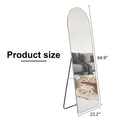 4Rd Generation Silver Aluminum Alloy Metal Frame Arched Wall Mirror, Bathroom Makeup Mirror, Decorative Mirror, Clothing Store, Floor Standing Large Mirror, Wall Mounted. 65 