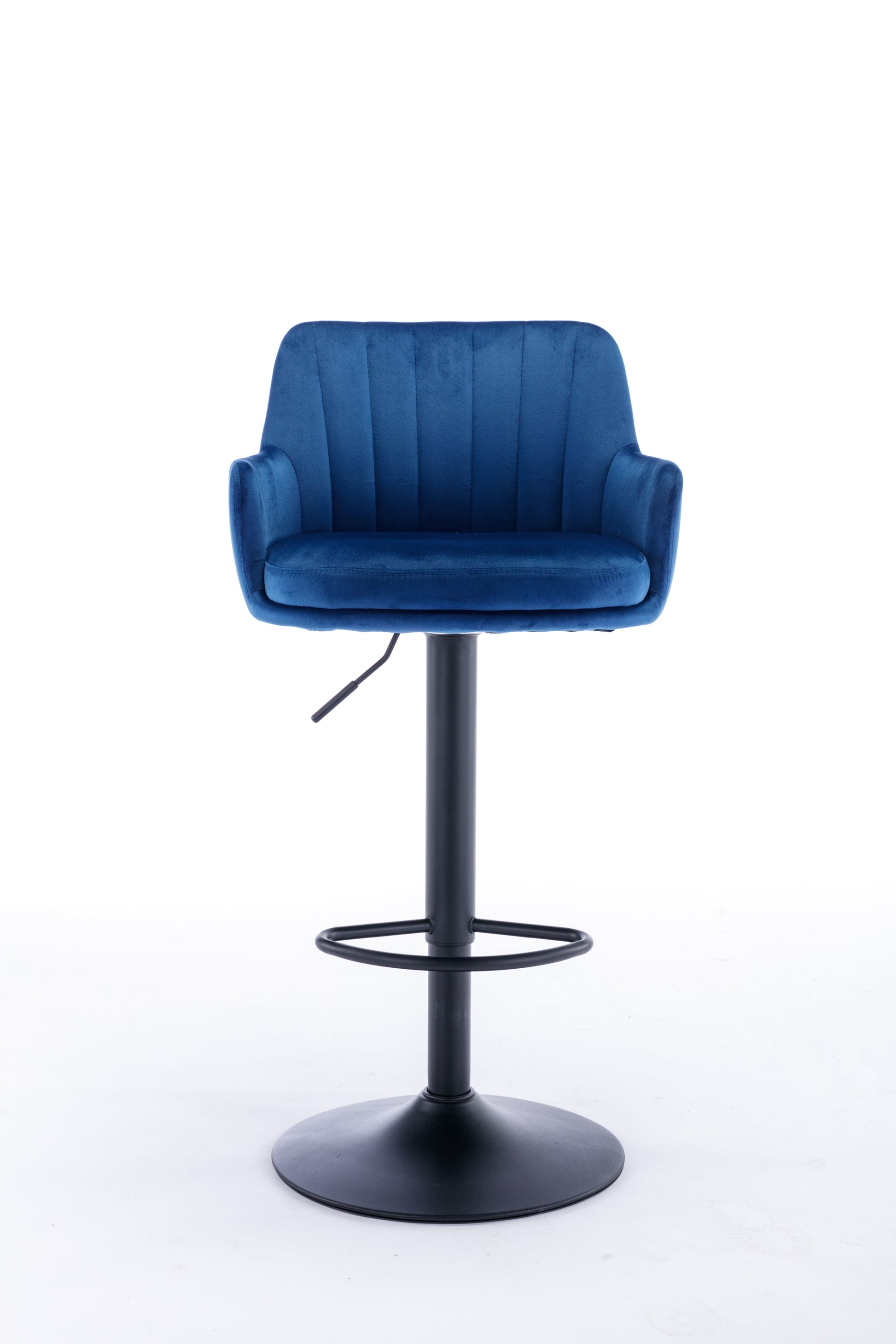 Bar Stools Set Of 2 Adjustable Barstools With Back And Footrest, Counter Height Bar Chairs For Kitchen, Pub Blue Blue Foam Fabric