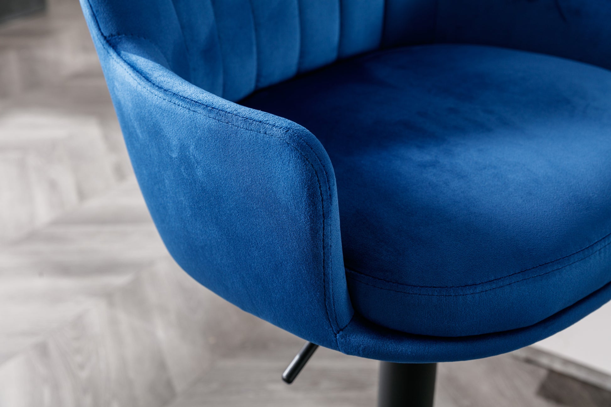Bar Stools Set Of 2 Adjustable Barstools With Back And Footrest, Counter Height Bar Chairs For Kitchen, Pub Blue Blue Foam Fabric
