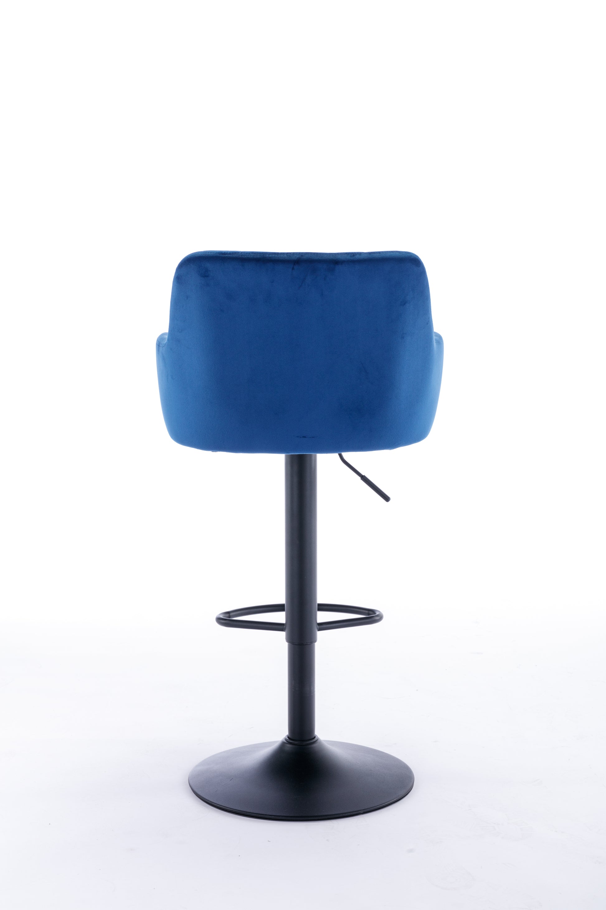 Bar Stools Set Of 2 Adjustable Barstools With Back And Footrest, Counter Height Bar Chairs For Kitchen, Pub Blue Blue Foam Fabric