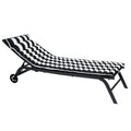 2Pcs Set Outdoor Lounge Chair Cushion Replacement Patio Funiture Seat Cushion Chaise Lounge Cushion Black White Black White Polyester