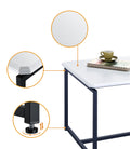 Gt 3 Piece White Carbon Fiber Wrap Coffee Table And End Table Set White Mdf