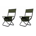 Set Of 3, Folding Outdoor Table And Chairs Set For Indoor, Outdoor Camping, Picnics, Beach,Backyard, Bbq, Party, Patio, Black Green Black Aluminum