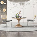 Set Of 2, Leather Dining Chair With High Density Sponge, Rattan Chair For Dining Room, Living Room, Bedroom, Gray Gray Pu