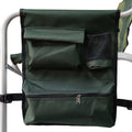1 Piece Padded Folding Outdoor Chair With Side Table And Storage Pockets,Lightweight Oversized Directors Chair For Indoor, Outdoor Camping, Picnics And Fishing,Green Green Aluminum