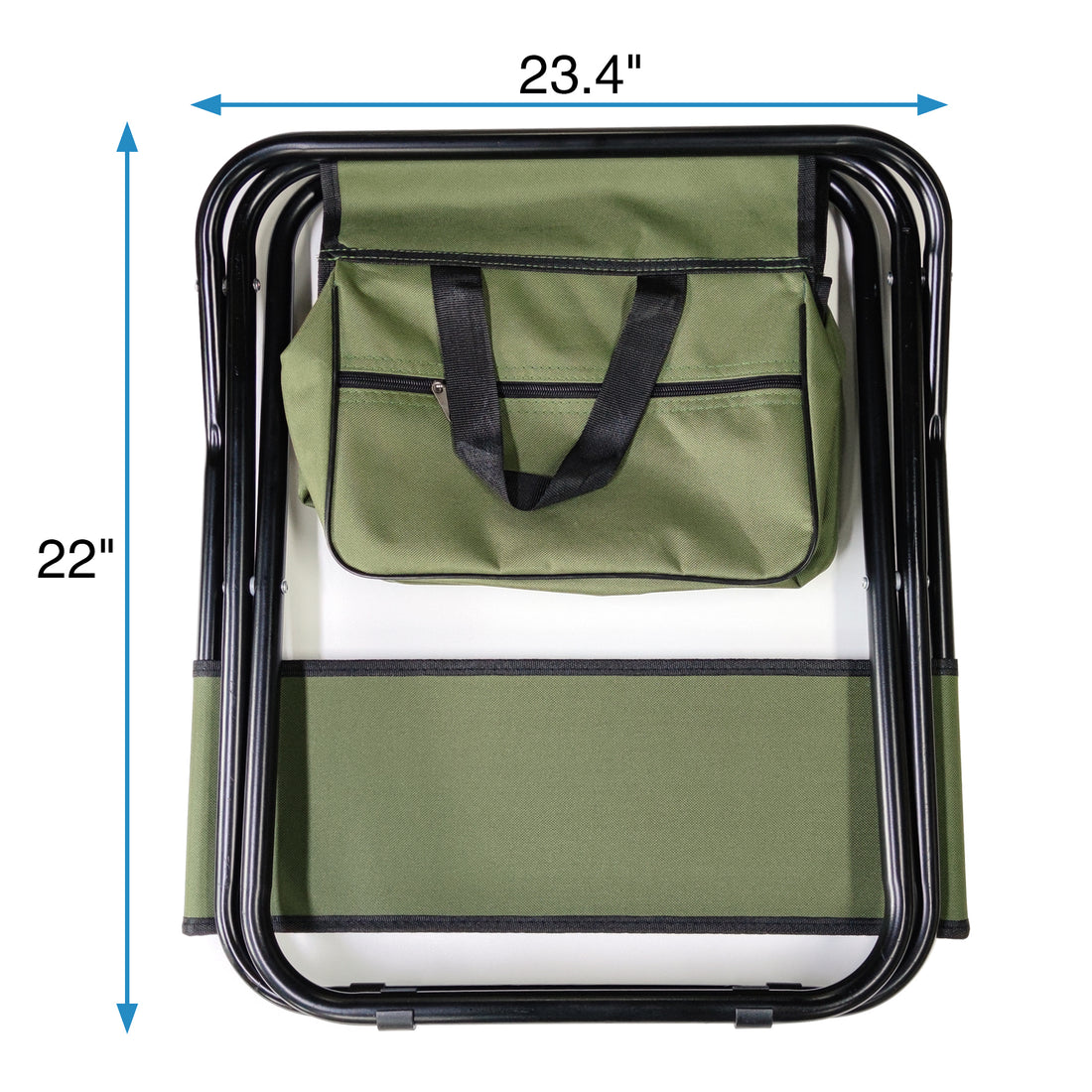 Set Of 3, Folding Outdoor Table And Chairs Set For Indoor, Outdoor Camping, Picnics, Beach,Backyard, Bbq, Party, Patio, Black Green Black Aluminum