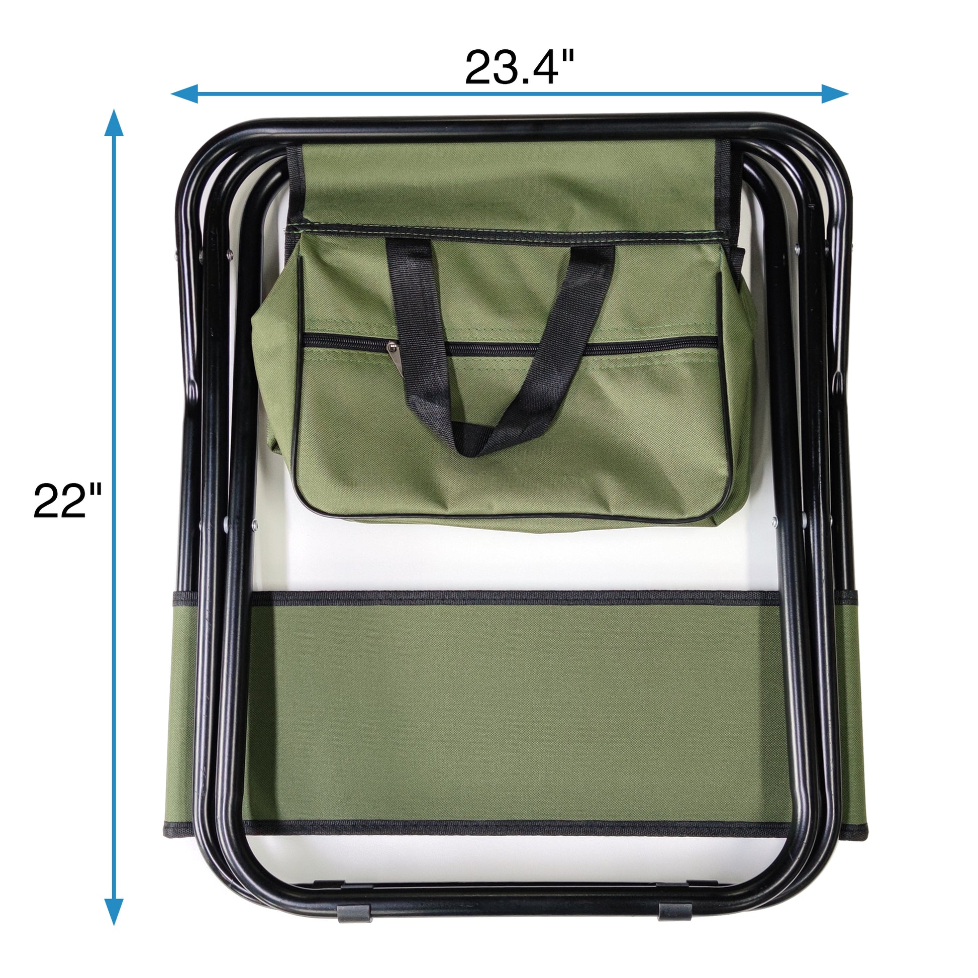 Set Of 3, Folding Outdoor Table And Chairs Set For Indoor, Outdoor Camping, Picnics, Beach,Backyard, Bbq, Party, Patio, Black Green Black Aluminum