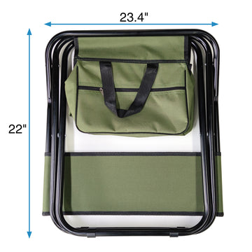 Set Of 3, Folding Outdoor Table And Chairs Set For Indoor, Outdoor Camping, Picnics, Beach,Backyard, Bbq, Party, Patio, Black Green Black Aluminum