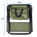 2 Piece Folding Outdoor Chair With Storage Bag, Portable Chair For Indoor, Outdoor Camping, Picnics And Fishing,Green Green Steel