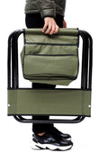 Set Of 3, Folding Outdoor Table And Chairs Set For Indoor, Outdoor Camping, Picnics, Beach,Backyard, Bbq, Party, Patio, Black Green Black Aluminum