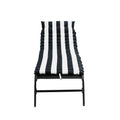 2Pcs Set Outdoor Lounge Chair Cushion Replacement Patio Funiture Seat Cushion Chaise Lounge Cushion Black White Black White Polyester