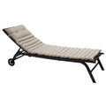 2Pcs Set Outdoor Lounge Chair Cushion Replacement Patio Funiture Seat Cushion Chaise Lounge Cushion Khaki Khaki Polyester