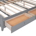 Full Size Wooden Bed With All In One Cabinet And Shelf, Gray Full Gray Solid Wood