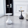 Black Metal Side Table, Small Sofa Table, Round End Table Metal, Nightstand, Small Iron Tables, Accent Coffee Table For Living Room Bedroom Office Small Space Black Metal