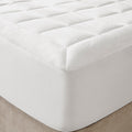 Overfilled Plush Hypoallergenic Down Alternative Waterproof Mattress Pad White Polyester