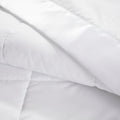 Lightweight Down Alternative Blanket With Satin Trim White Polyester