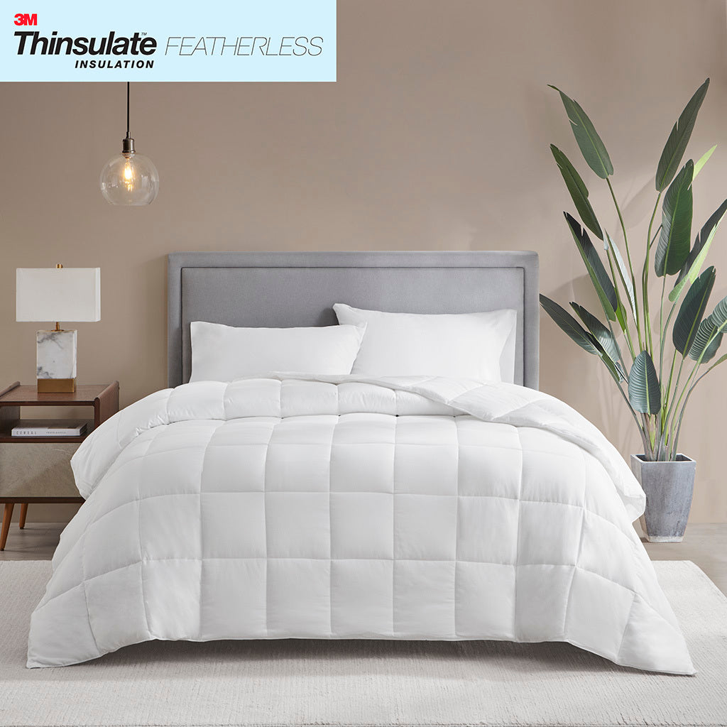 Cotton Down Alternative Featherless Comforter White Cotton