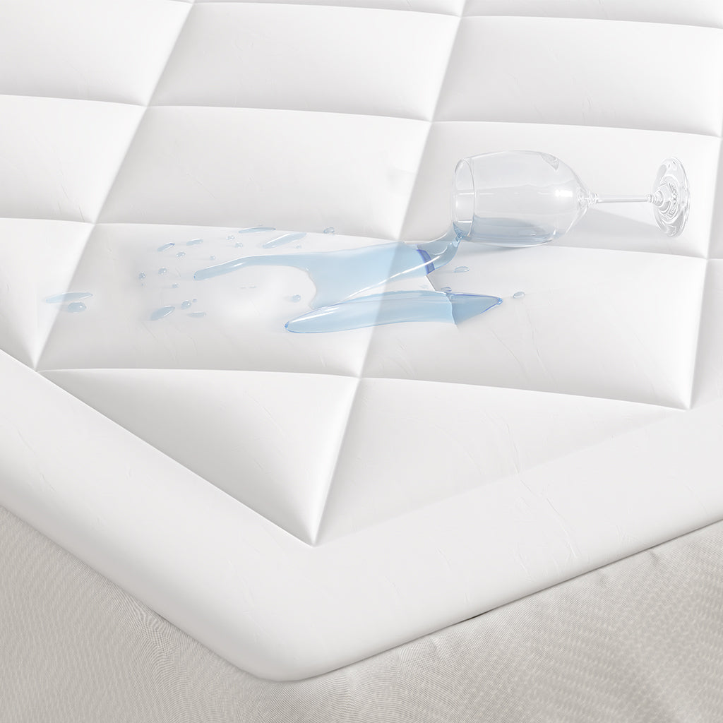 Waterproof Sofa Bed Mattress Pad White Microfiber