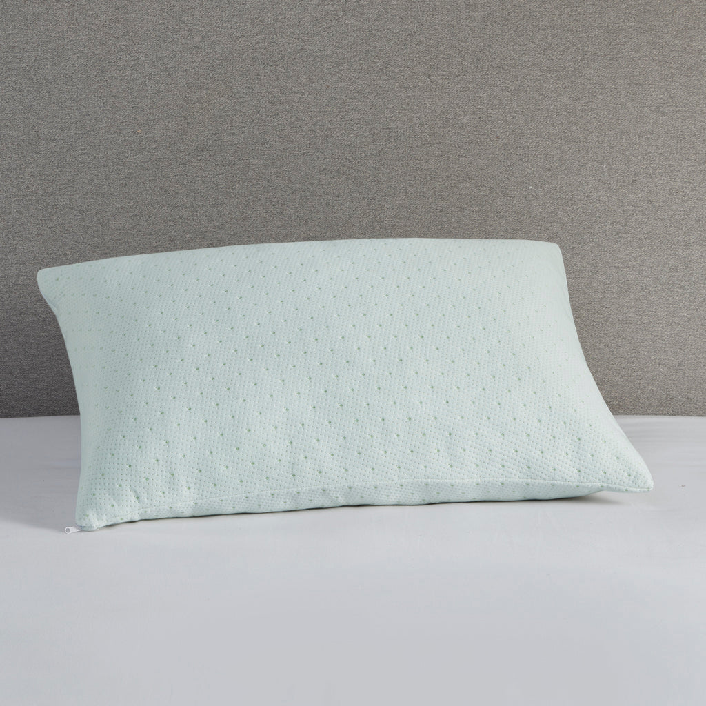 Shredded Memory Foam Pillow With Rayon From Bamboo Blend Cover Ivory Polyester