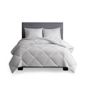 Oversized Down Alt Comforter With Heiq Smart Temp Treatment White King Cal King White Polyester
