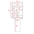 Canyon 4 Door 1 Drawer 2 Piece Kitchen Set, Pantry And Functional Table Light Gray Gray Mdf