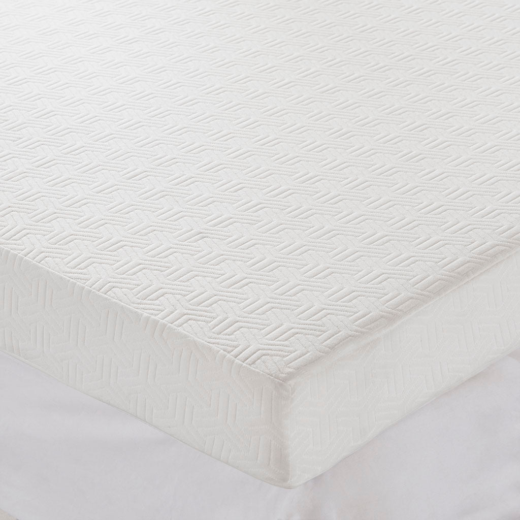 4" Memory Foam Mattress Topper White Polyester