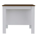 Ralston 7 Shelf 4 Door 2 Piece Kitchen Set, Kitchen Island And Pantry Cabinet White And Walnut White Mdf