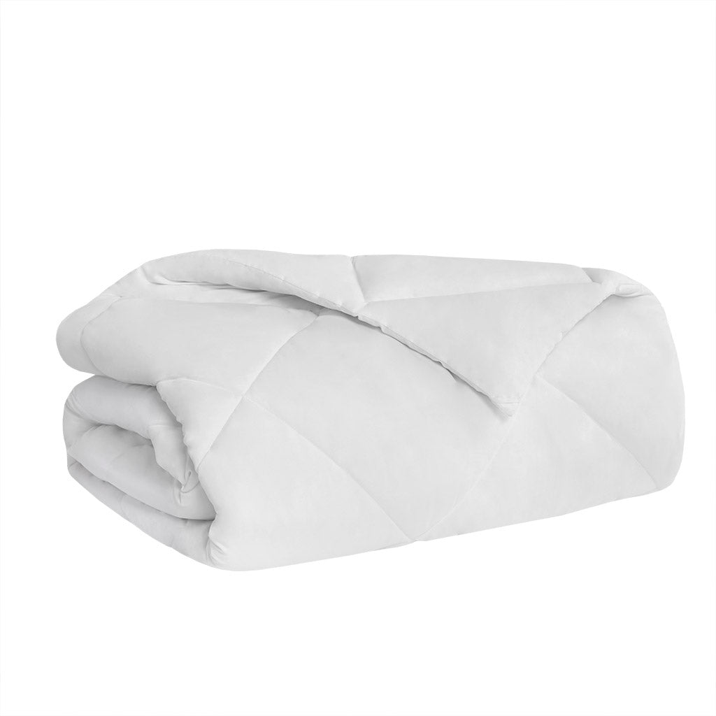 Oversized Down Alt Comforter With Heiq Smart Temp Treatment White King Cal King White Polyester