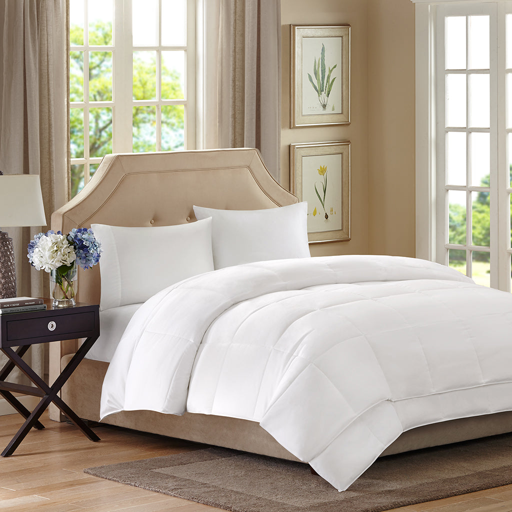 All Season 2 In 1 Down Alternative Comforter King White Polyester