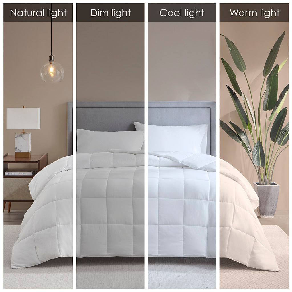 Cotton Down Alternative Featherless Comforter White Cotton