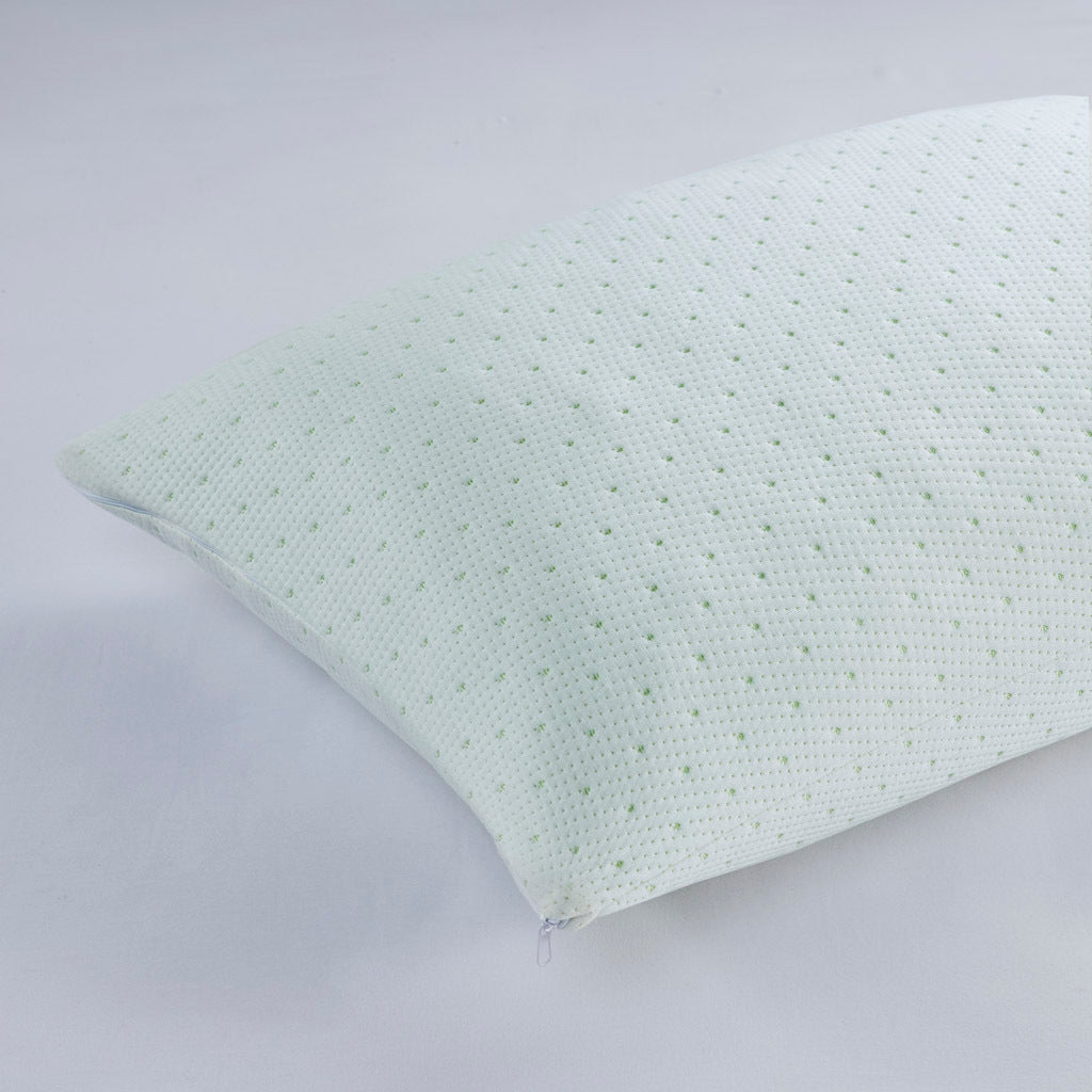 Shredded Memory Foam Pillow With Rayon From Bamboo Blend Cover Ivory Polyester