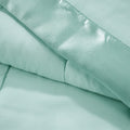 Lightweight Down Alternative Blanket With Satin Trim Seafoam Polyester