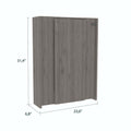 Canyon 4 Door 1 Drawer 2 Piece Kitchen Set, Pantry And Functional Table Light Gray Gray Mdf